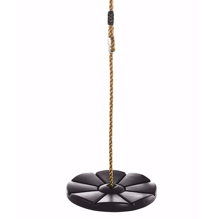 Cool Disc Swing With Adjustable Rope - Fully Assembled - Black